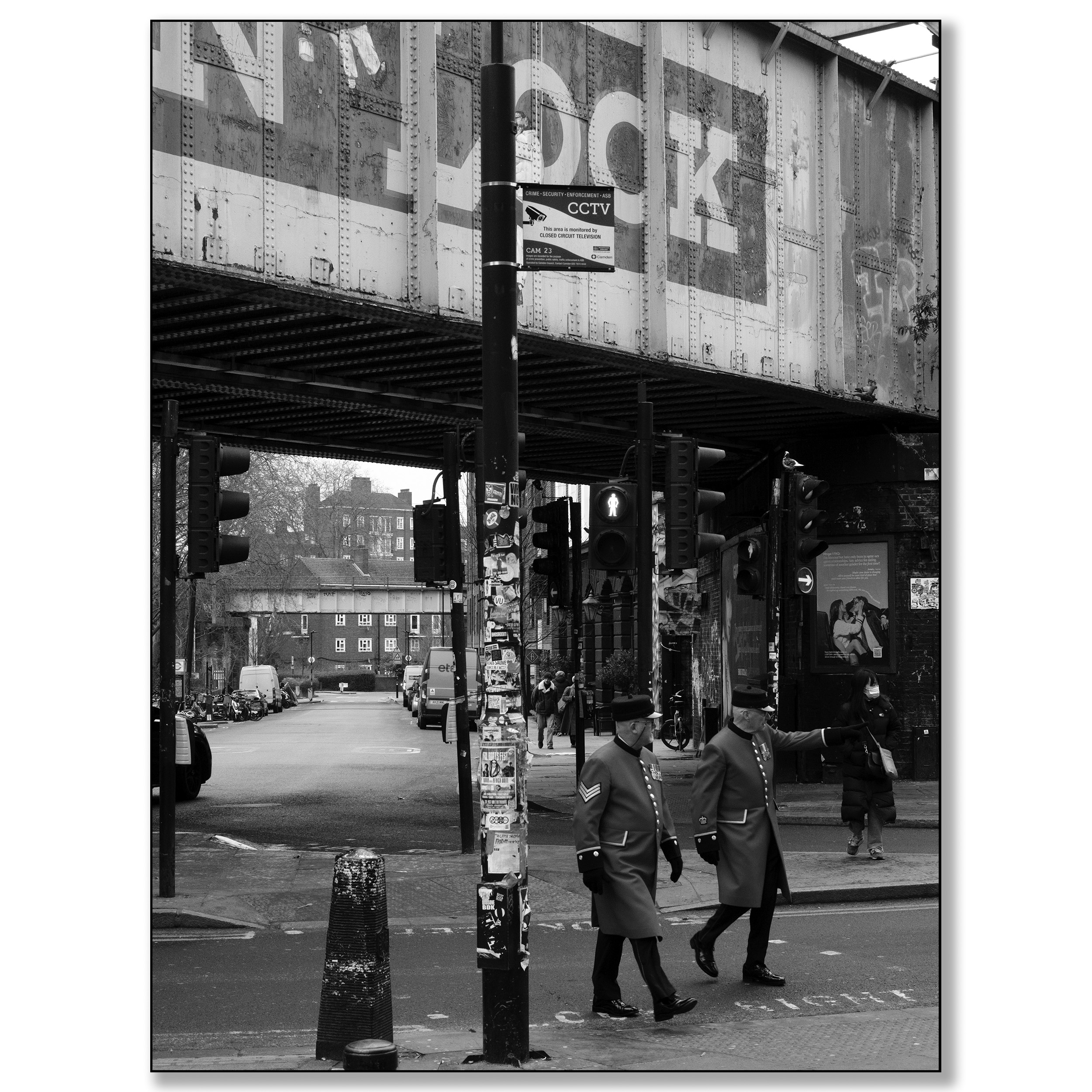 London Camden Lock, two men in traditional uniforms