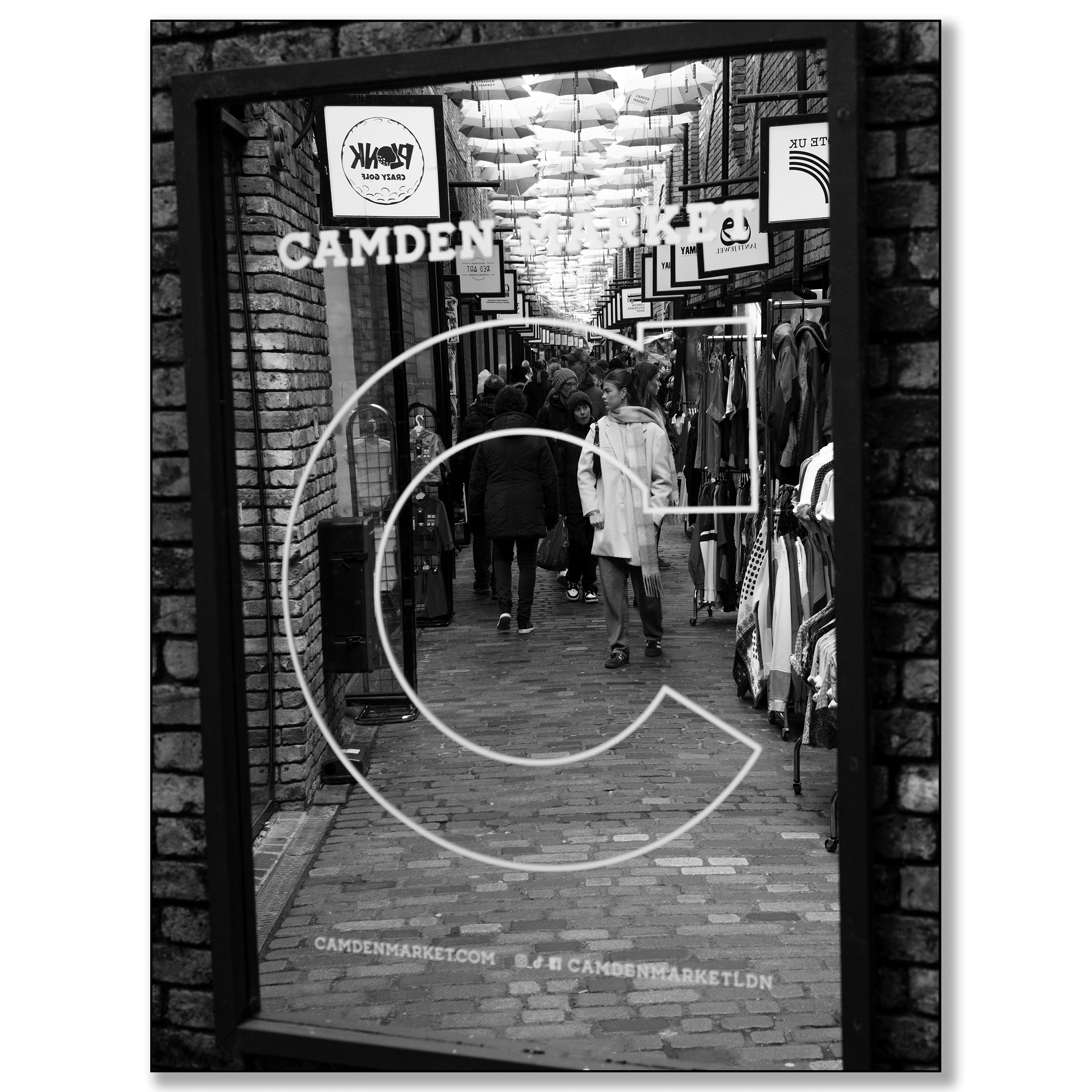 London Camden Market, mirror image