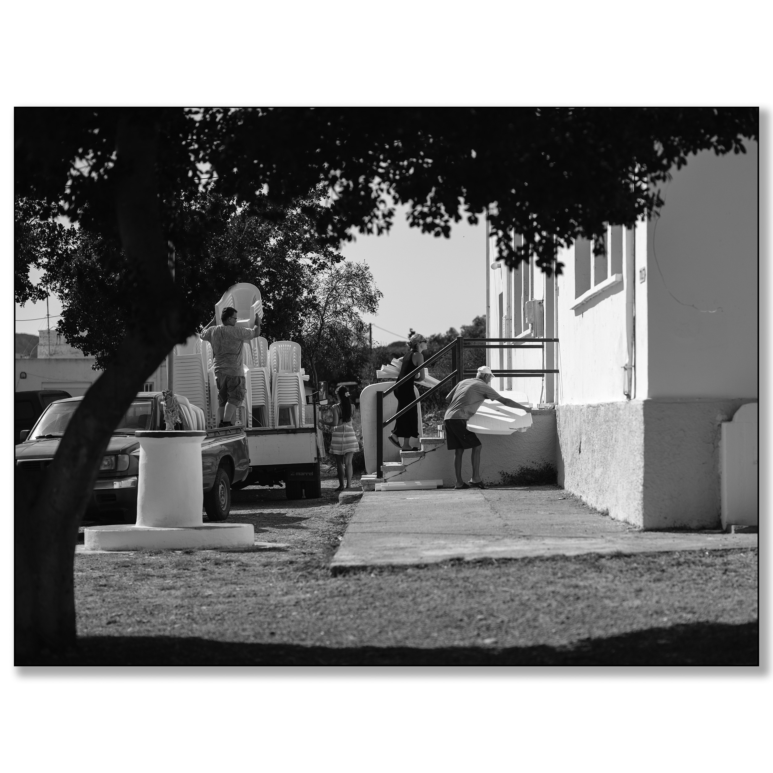 Griekenland, Lachania, voorbereidingen voor evenement